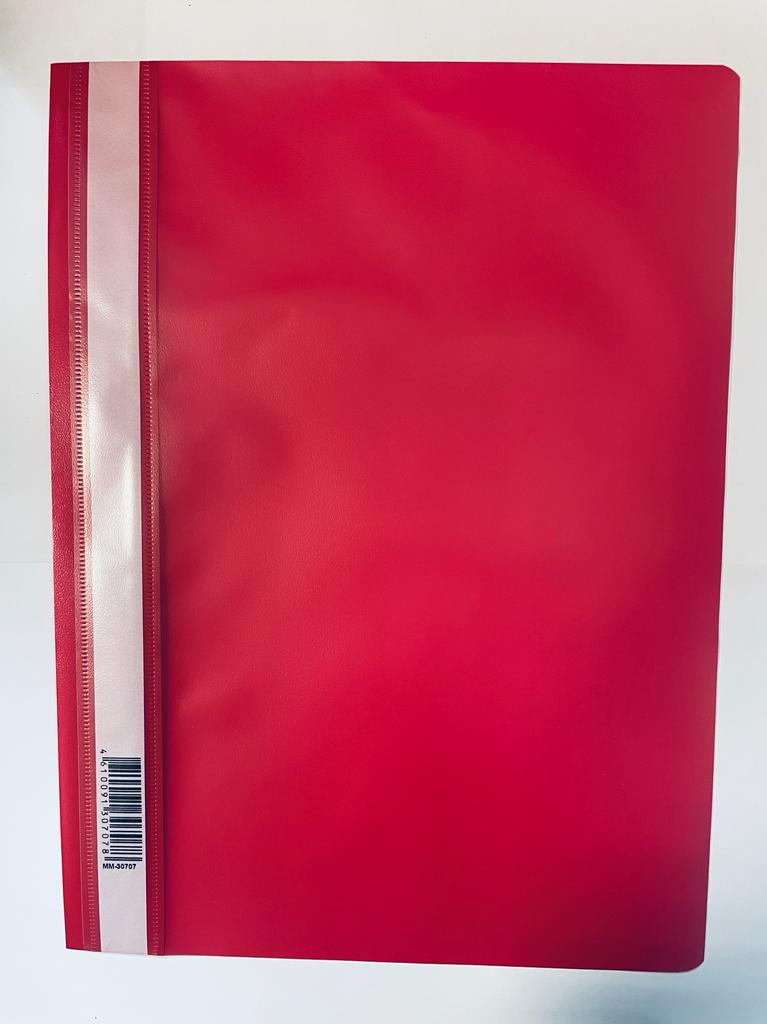 Скоросшиватель пластиковый Стамм ММ-30707 А4 красный 120 мкм, 10 шт.