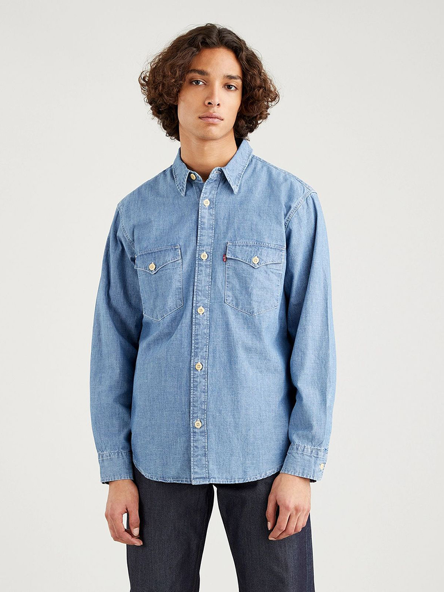 Джинсовая рубашка мужская Levi's A1919-0003 голубая L