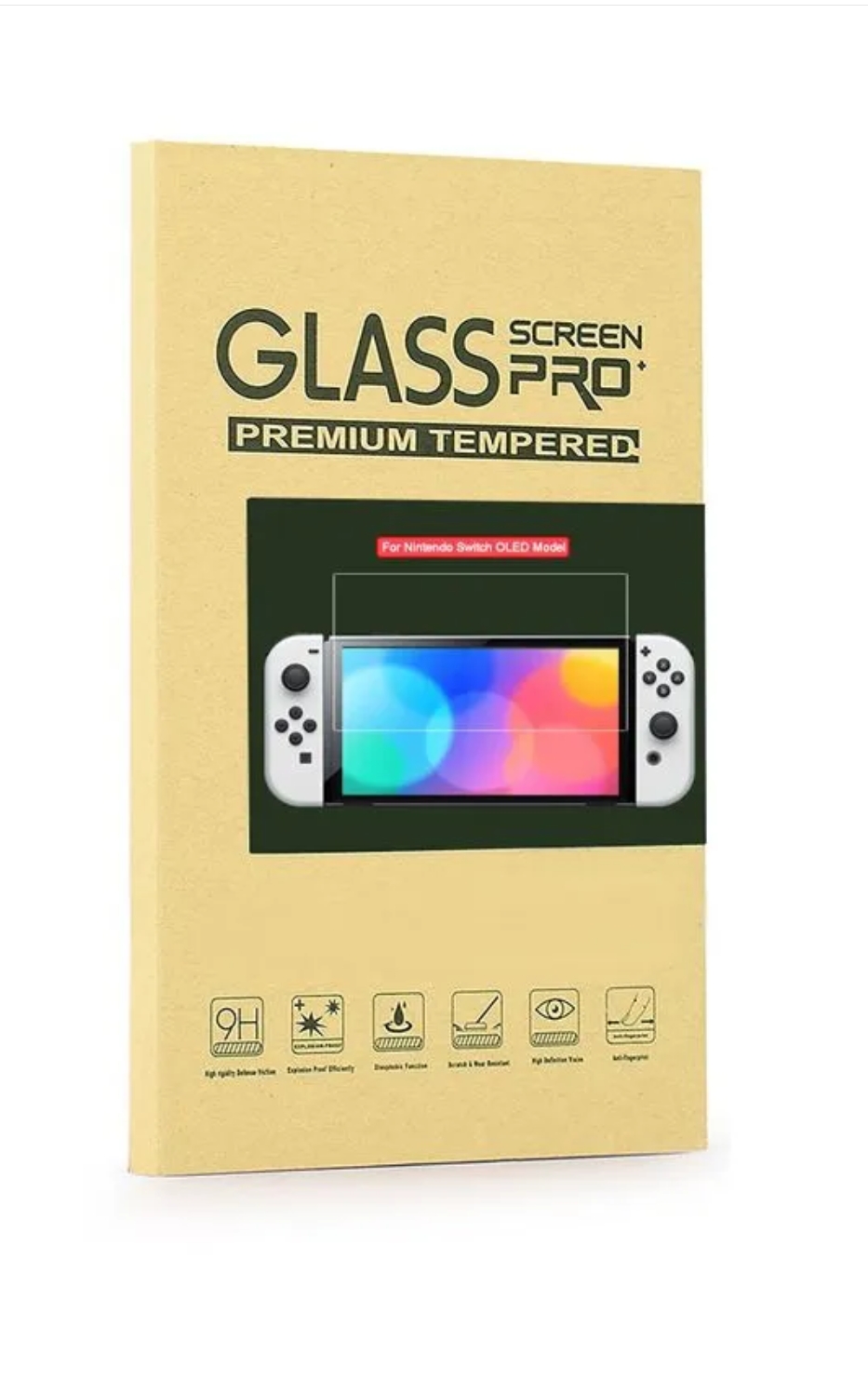 Защитное стекло NoBrand Glass Screen Pro для Nintendo Switch OLED белый