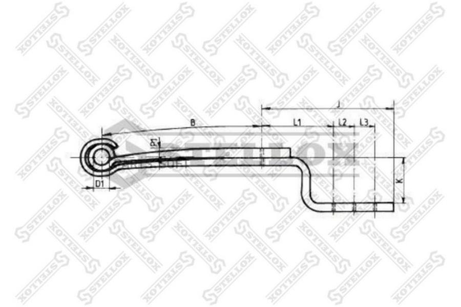 

84-55604-SX_полурессора 2-ух лист. 2/38x82x100 500+470/320/50/70 Kr150 \BPW