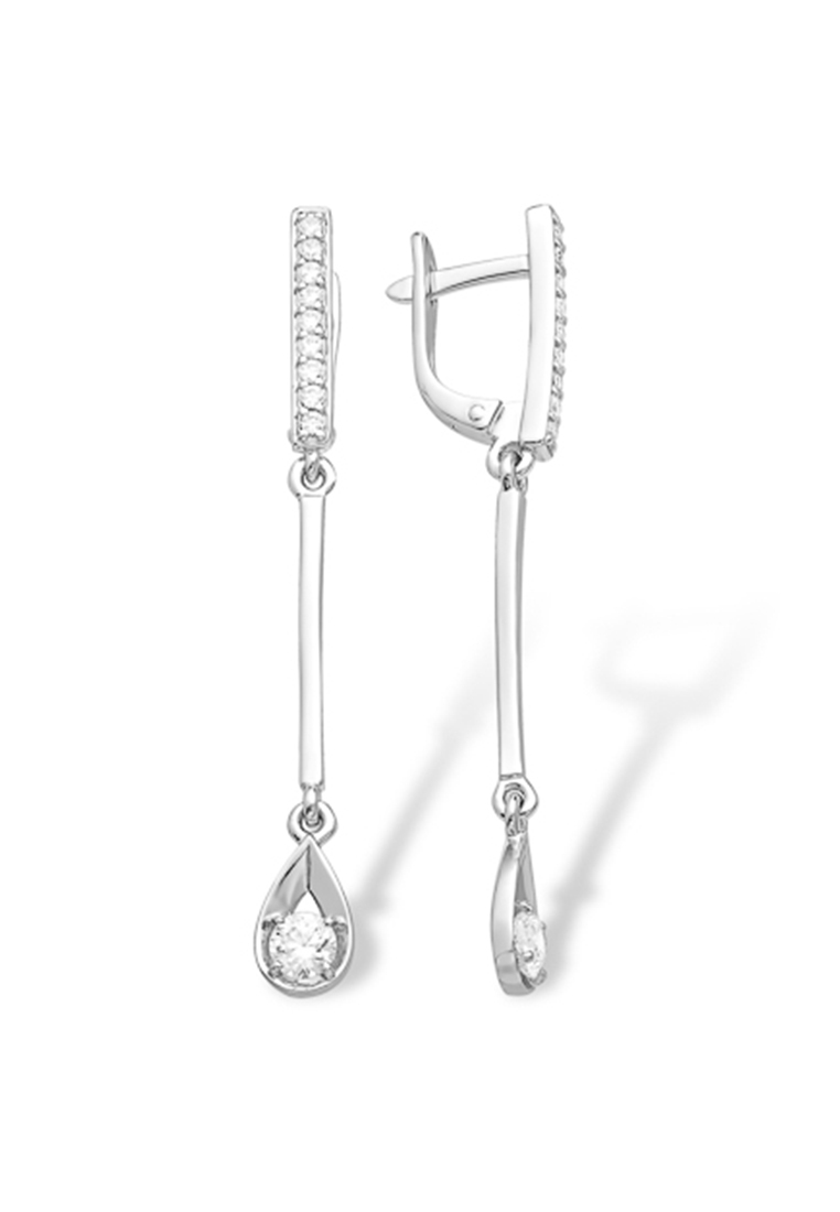 

Серьги подвески из серебра с фианитом Kari Jewelry 1210018172-502, 1210018172-502