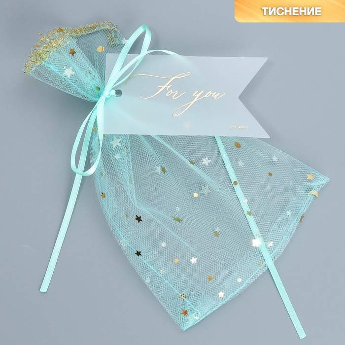 

Мешок из фатина «Тебе», 13 х 18 см (5 шт.), Бирюзовый