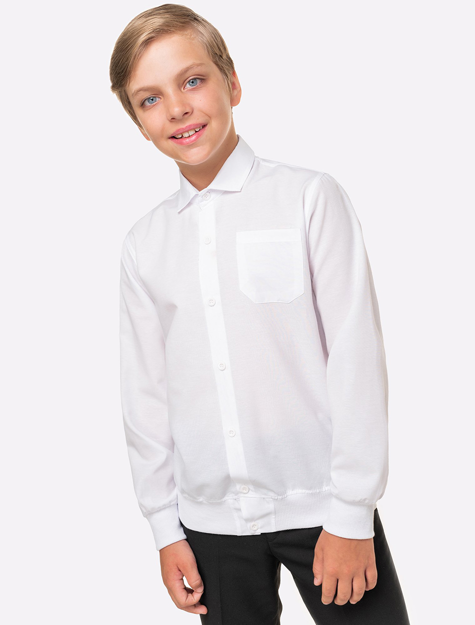 Рубашка детская HappyFox HF1004MBL, белый, 164