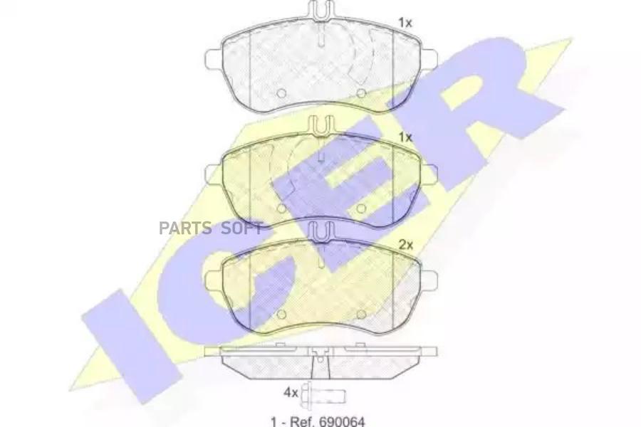 Тормозные колодки ICER 181821