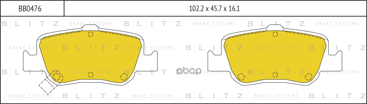 

Колодки Зад.Toyota Auris, Corolla 07=> Blitz арт. BB0476