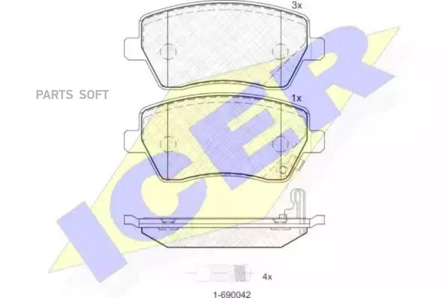 

Тормозные колодки ICER 181748