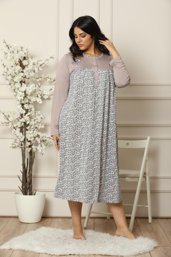 

Ночная сорочка женская K Shop Kshop.B303 серая XL (товары доставляются из-за рубежа), Kshop.B303