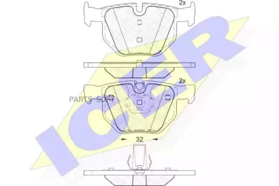 

Тормозные колодки ICER 181685202