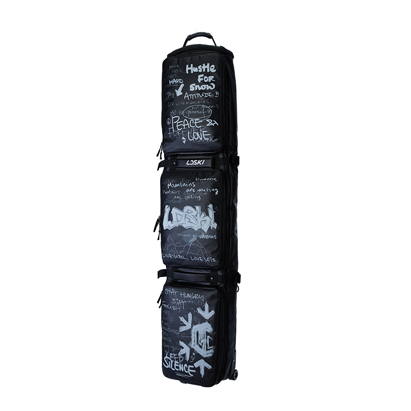 Чехол для сноуборда, лыж LDski Classic A + с колесами, цвет Черный Граффити, 148 см
