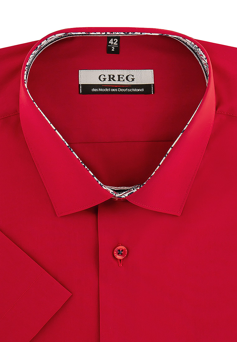 

Рубашка мужская Greg 01-00011330 красная 38, Красный, 01-00011330