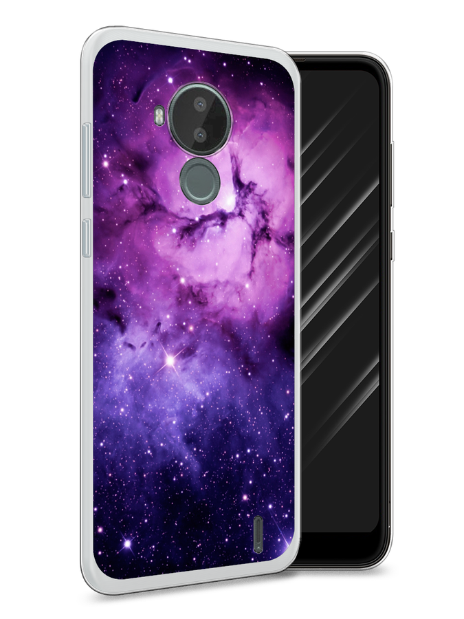 

Чехол Awog на Nokia C30 / Нокиа C30 "Космос 18", Фиолетовый, 124850-4
