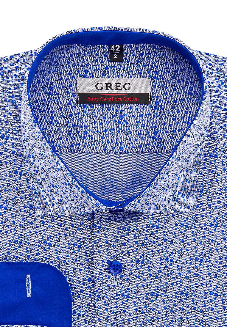 

Рубашка мужская Greg 01-00004377 голубая 39, Голубой, 01-00004377