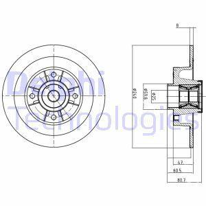 

Тормозной диск DELPHI BG9028RS