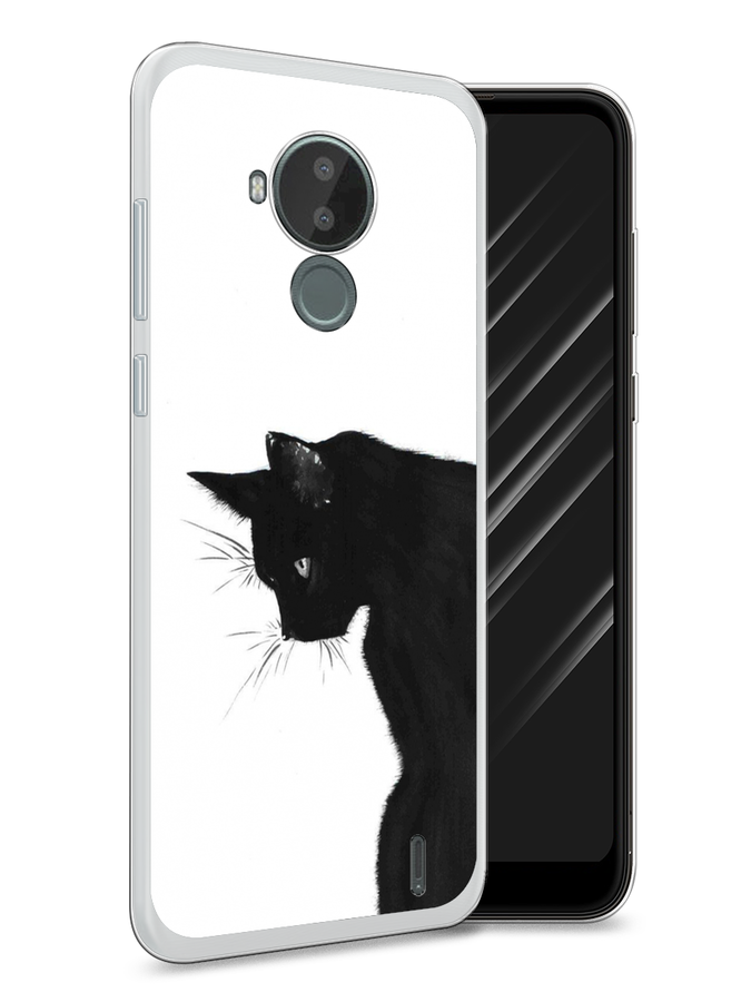 

Чехол Awog на Nokia C30 / Нокиа C30 "Black cat", Черный;белый, 124850-1