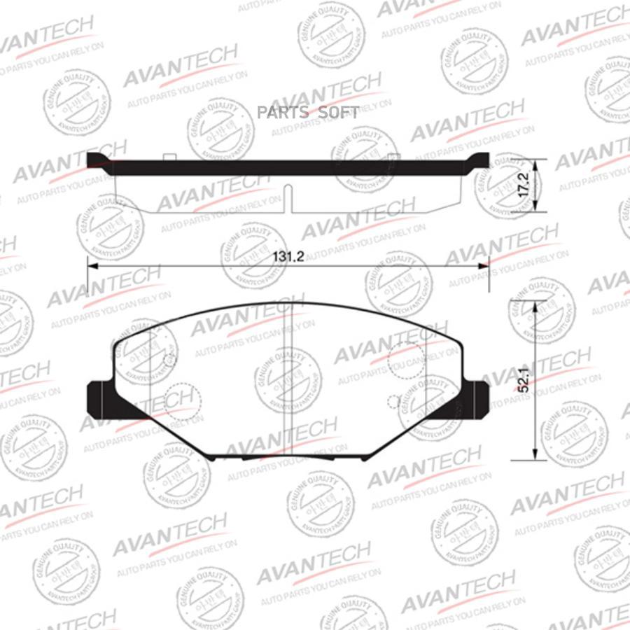 

Тормозные колодки AVANTECH дисковые AV1901