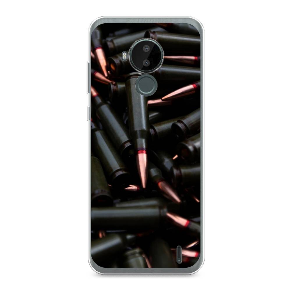 

Чехол Awog на Nokia C30 / Нокиа C30 "Пули черные", Черный;коричневый, 124850-5