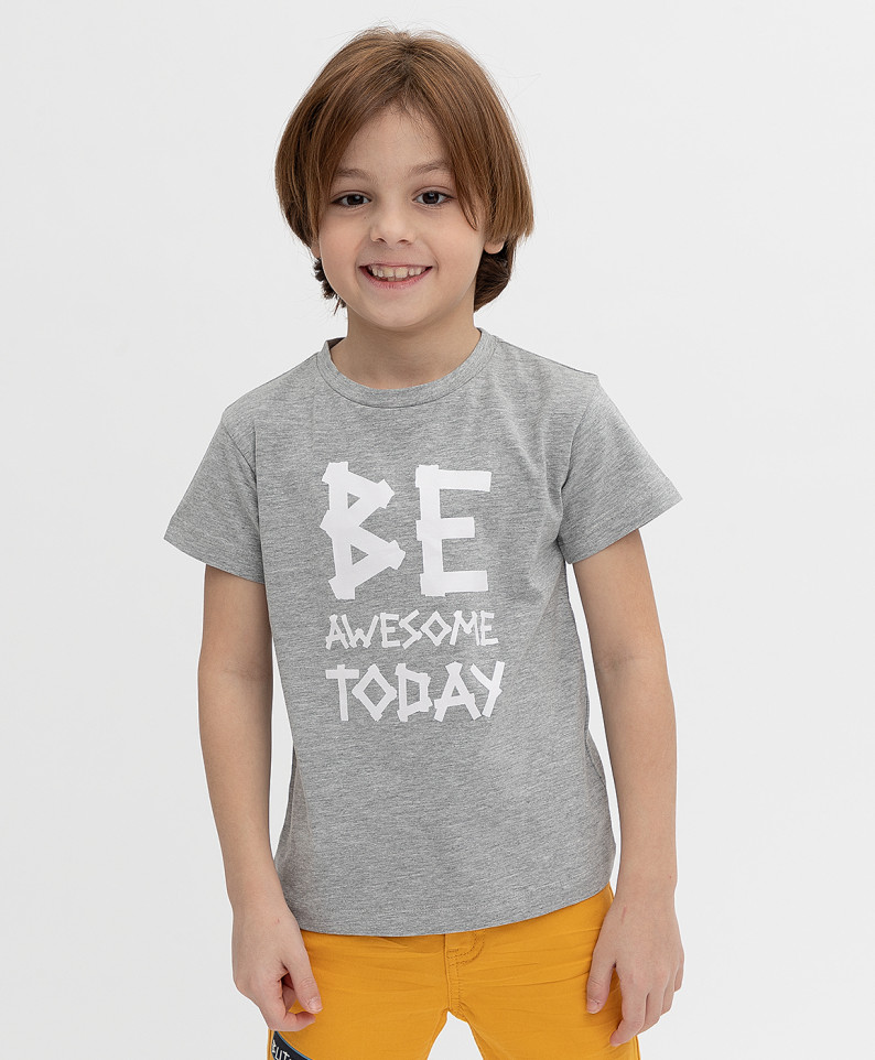 

Футболка Button Blue для мальчиков цв. серый р-р. 110, 121BBBMC12141900