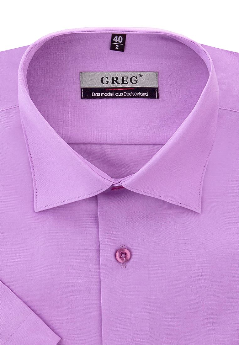 

Рубашка мужская Greg 01-00007601 фиолетовая 37, Фиолетовый, 01-00007601