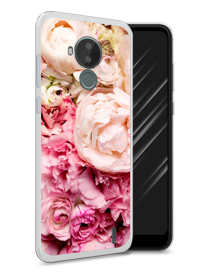 

Чехол Awog на Nokia C30 / Нокиа C30 "Пионы яркие", Розовый, 124850-8
