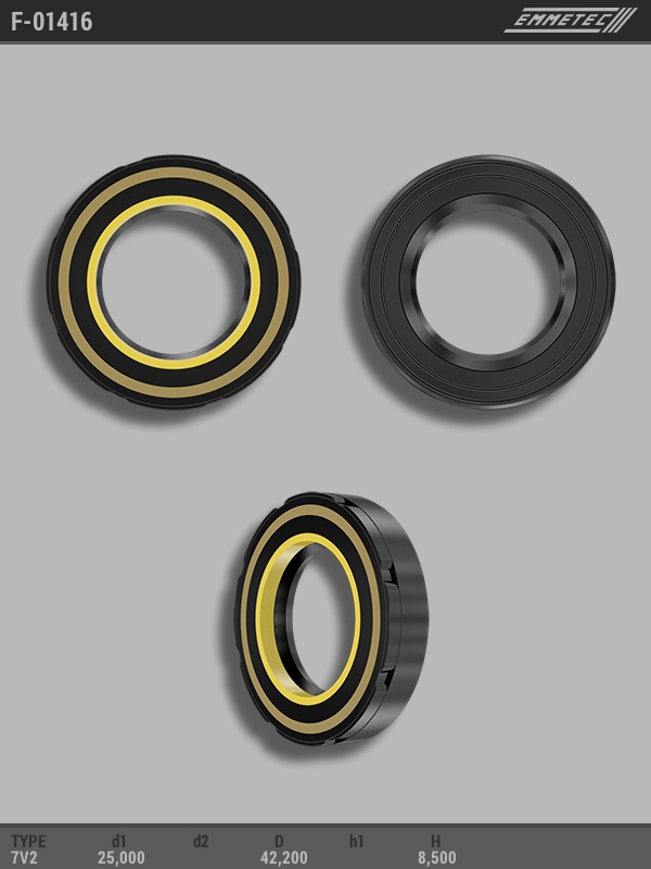 

Сальник рулевой рейки EMMETEC 25x42.2x8.5 (7V2) F-01416, F-01416, F01416