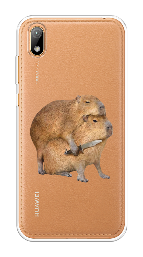 

Чехол на Huawei Y5 2019/Honor 8S/8S Prime "Капибара с ножом", 69050-1