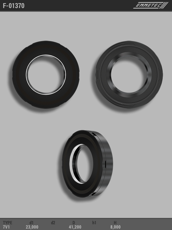 

Сальник рулевой рейки EMMETEC 23x41.2x8 (7V1) F-01370, F-01370, F01370