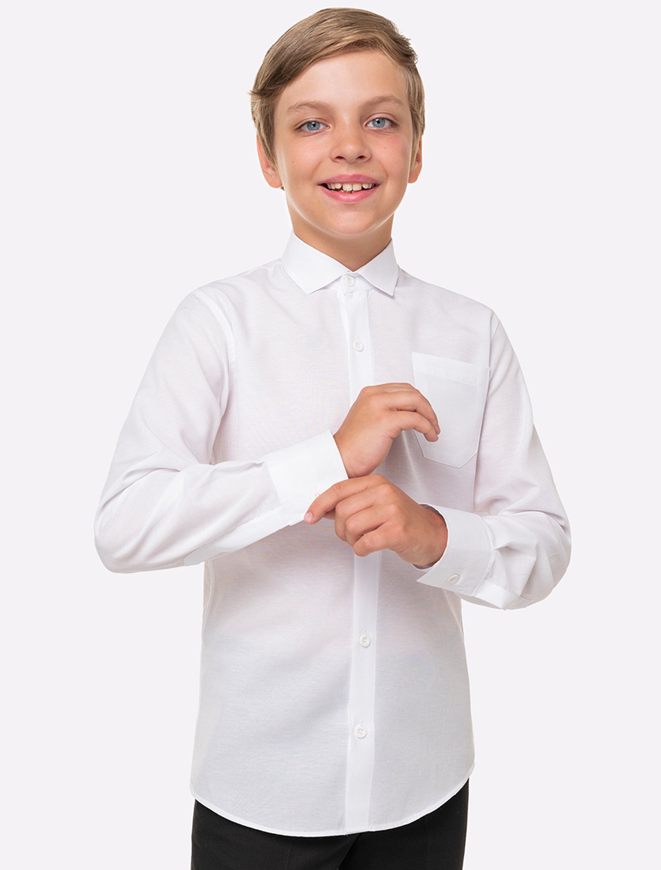 Рубашка детская HappyFox HF1001MBL, белый, 122