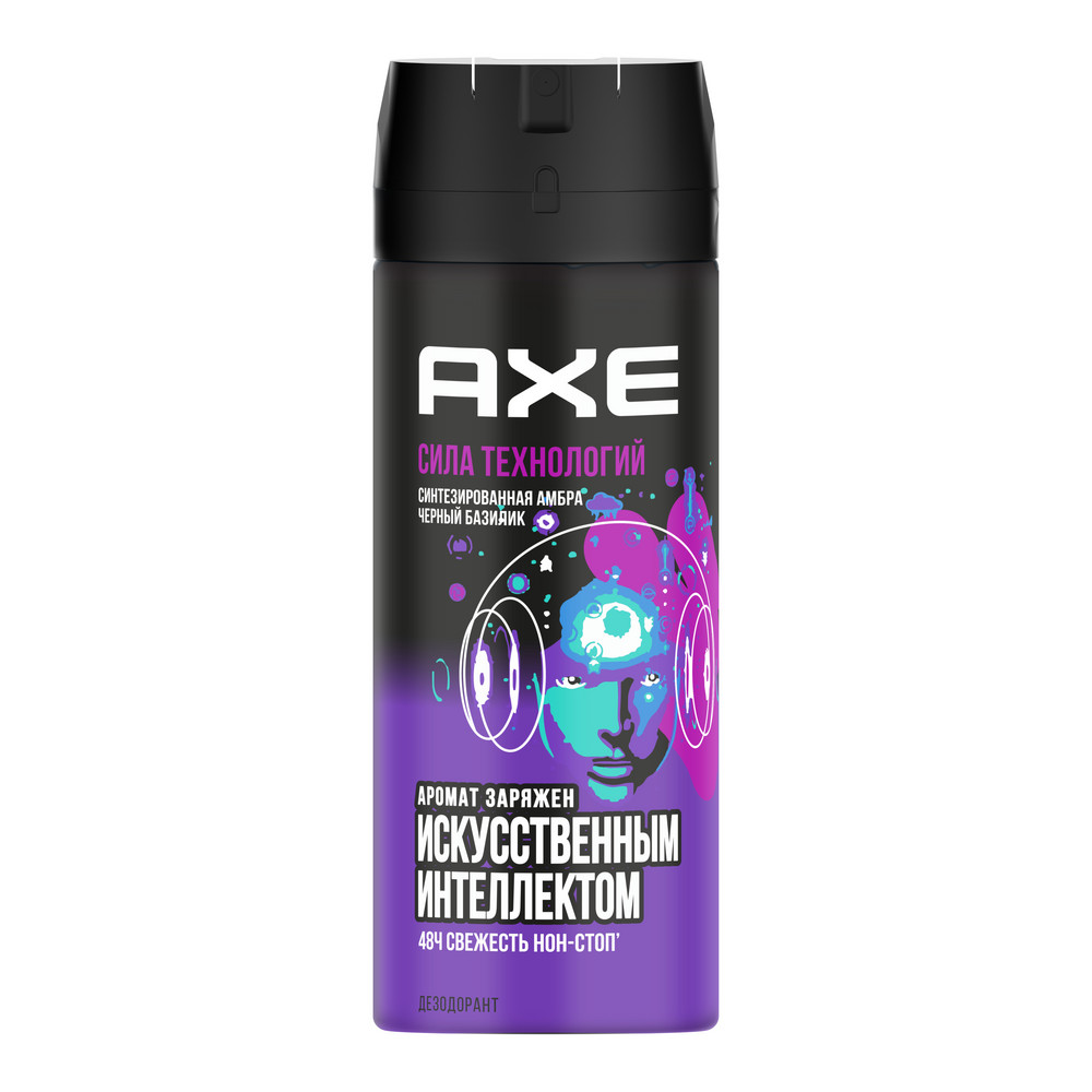 Дезодорант Axe Сила технологий 48 часов, спрей, амбра, черный базилик, 150 мл dior парфюмированный дезодорант спрей j adore