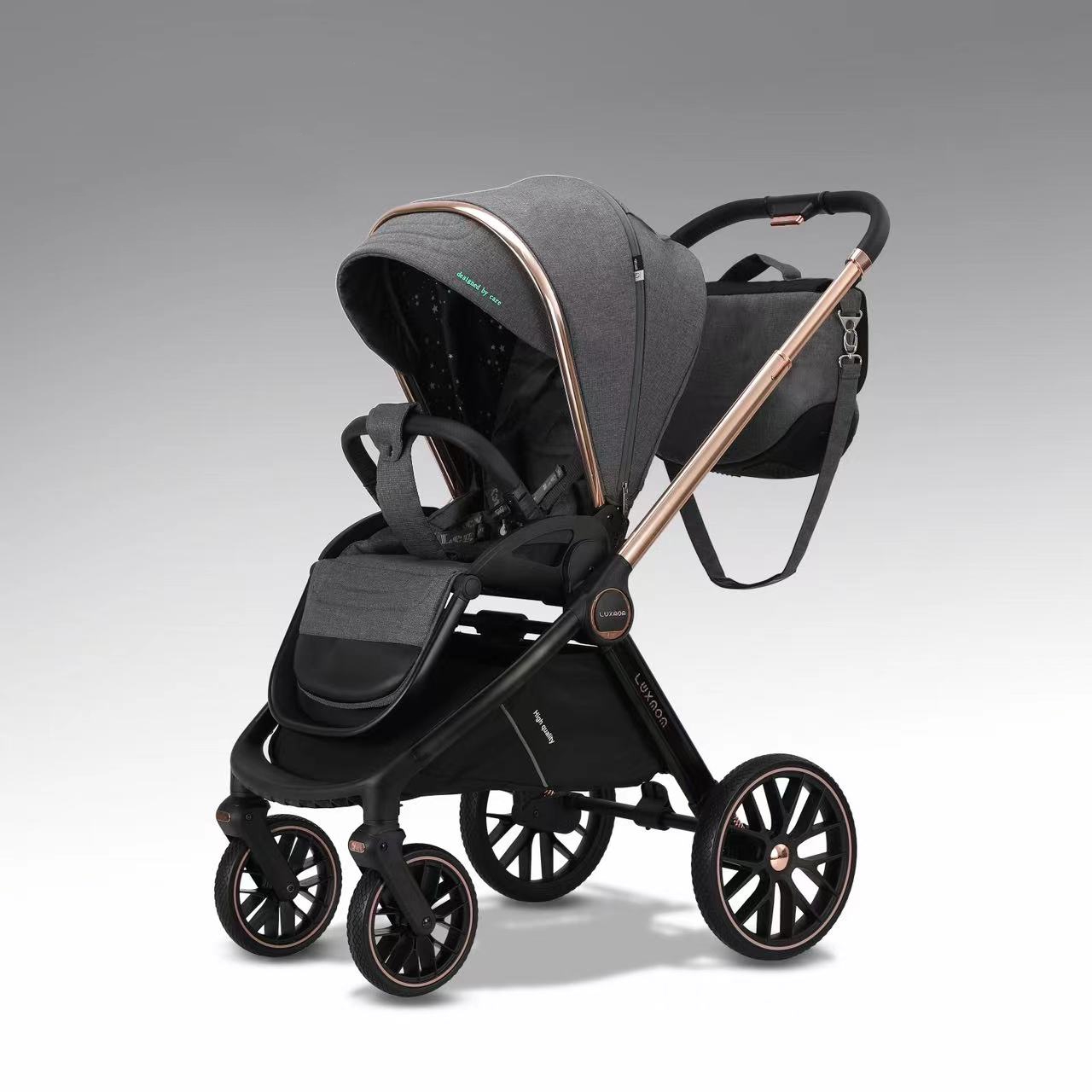 Коляска прогулочная Luxmom 788 темно-серый 37599₽