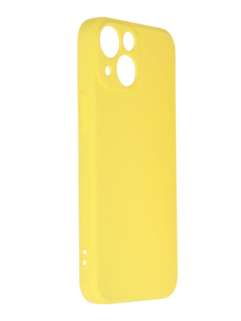 фото Чехол pero для apple iphone 13 mini liquid silicone yellow pcls-0068-yw