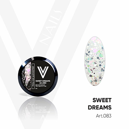 Купить Гель-лак Vogue Nails белый с блестками полупрозрачный 5 мл