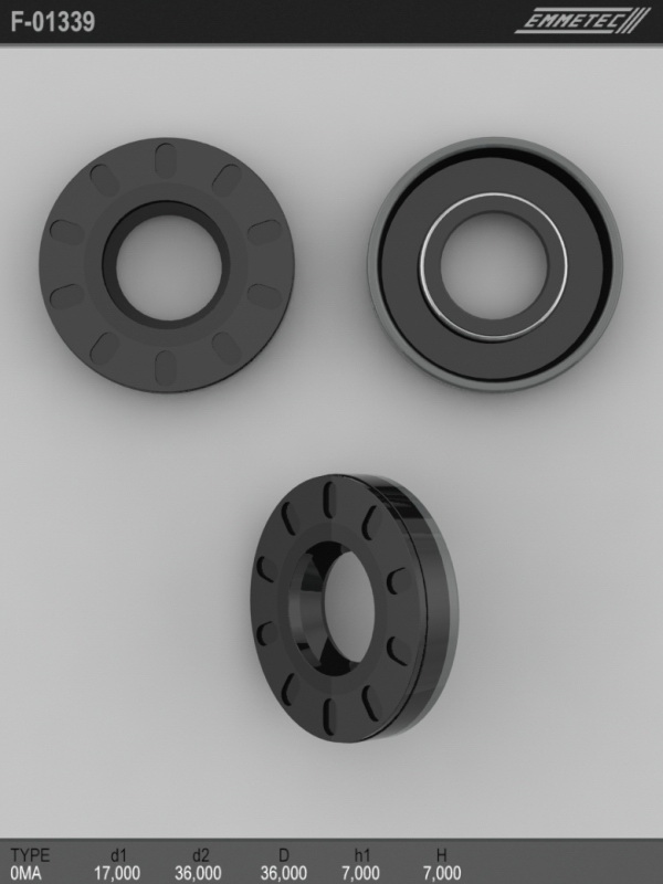

Сальник рулевой рейки EMMETEC 17x36x7 (0MA) F-01339, F-01339, F01339