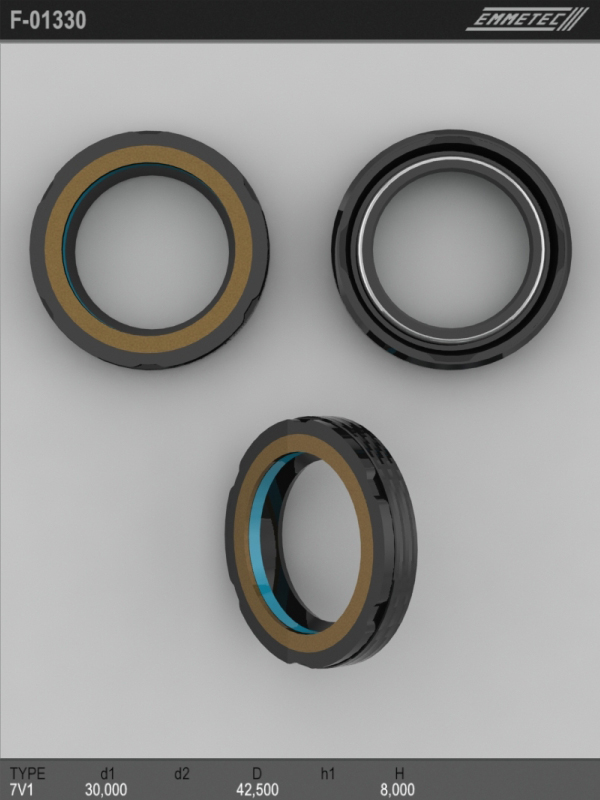 

Сальник рулевой рейки EMMETEC 30x42.5x8 (7V1) F-01330, F-01330, F01330