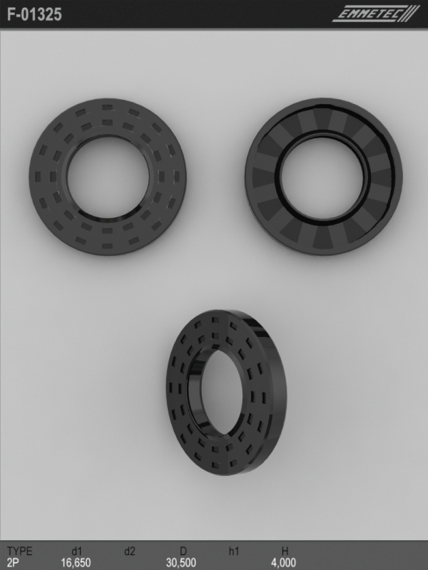 

Сальник рулевой рейки EMMETEC 16.65x30.5x4 (1P) F-01325, F-01325, F01325