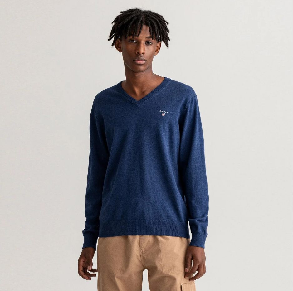 Пуловер мужской GANT 8010520 синий 5XL