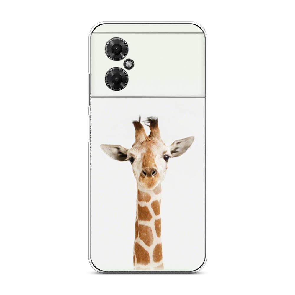 

Чехол на Xiaomi Poco M4 5G "Любопытный жираф", Бежевый;коричневый, 316550-1