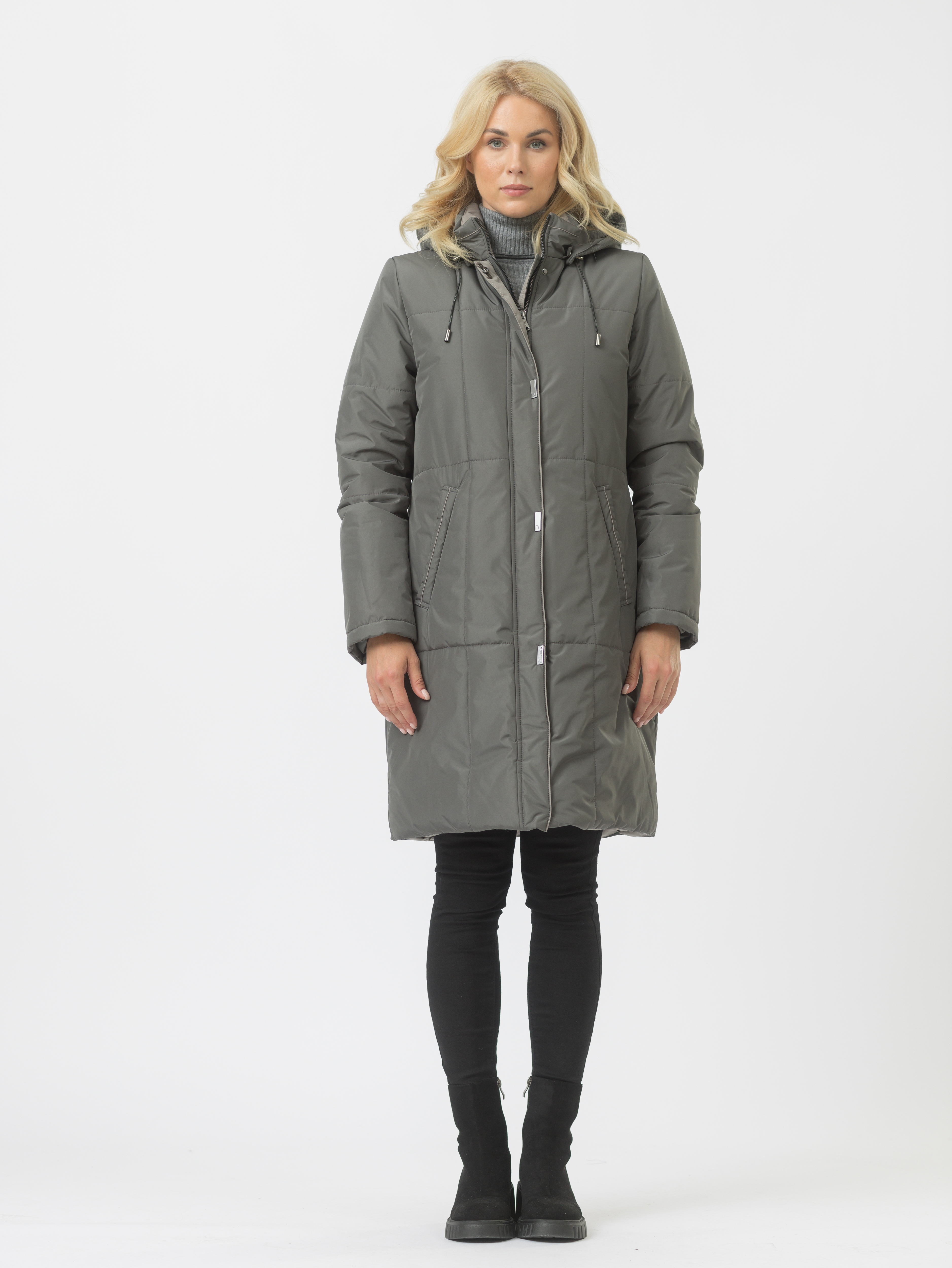 

Пальто женское Maritta 30-3030-10 серое 52 EU, Серый, 30-3030-10