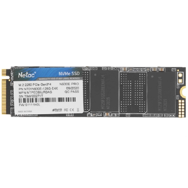 SSD накопитель Netac NG930E M.2 2280 128 ГБ (SSD128GBNG930E)