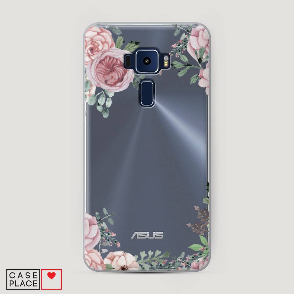 фото Чехол awog "нежные розы акварель" для asus zenfone 3 ze552kl