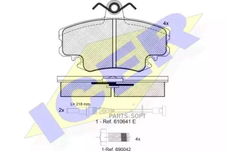 

Тормозные колодки ICER 180993700