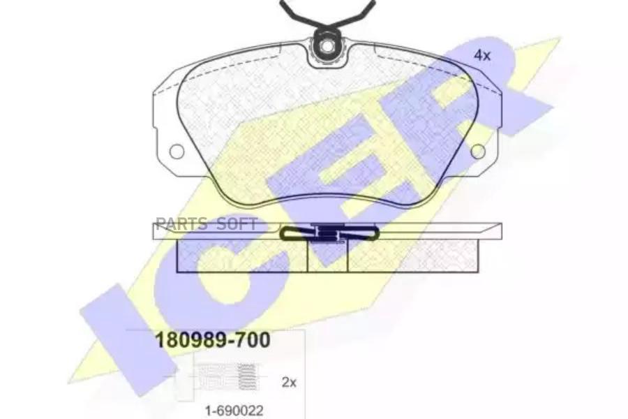 

Тормозные колодки ICER 180989700