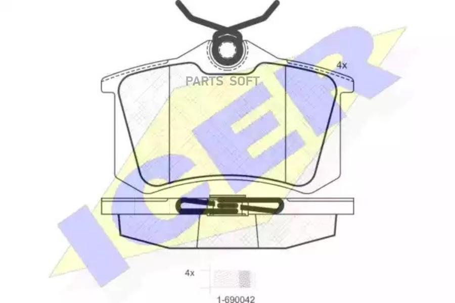 

Тормозные колодки ICER 180697700