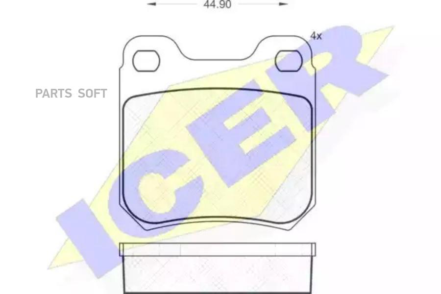 

Тормозные колодки ICER 180692