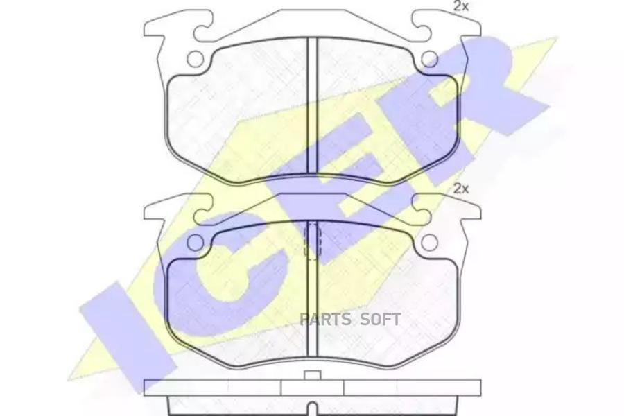 

Тормозные колодки ICER 180649