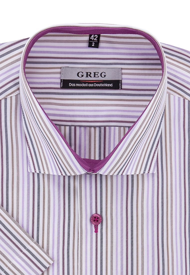 

Рубашка мужская Greg 01-00011053 фиолетовая 39, Фиолетовый, 01-00011053