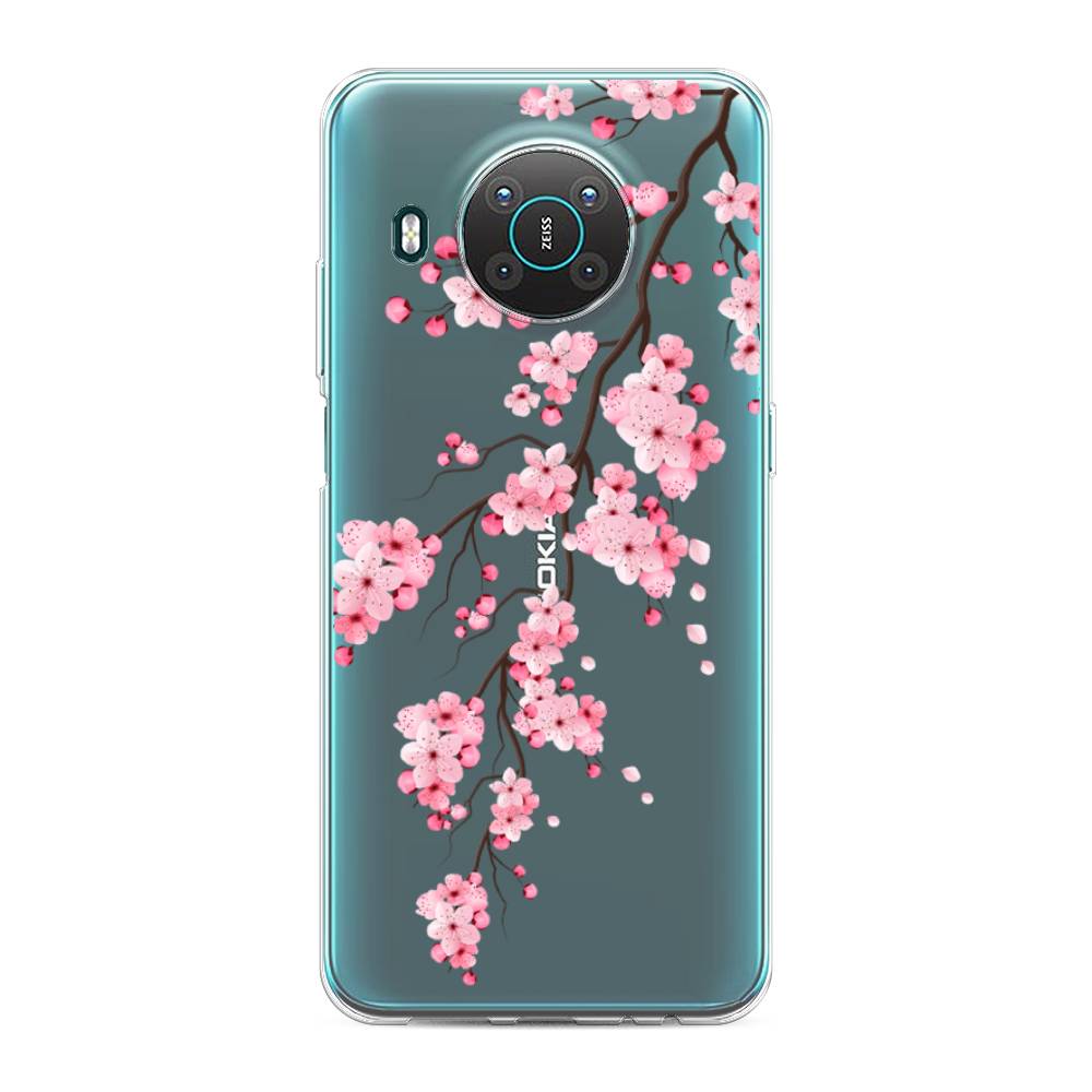 

Чехол Awog на Nokia X10 / Нокиа X10 "Розовая сакура", Розовый;коричневый, 124750-8