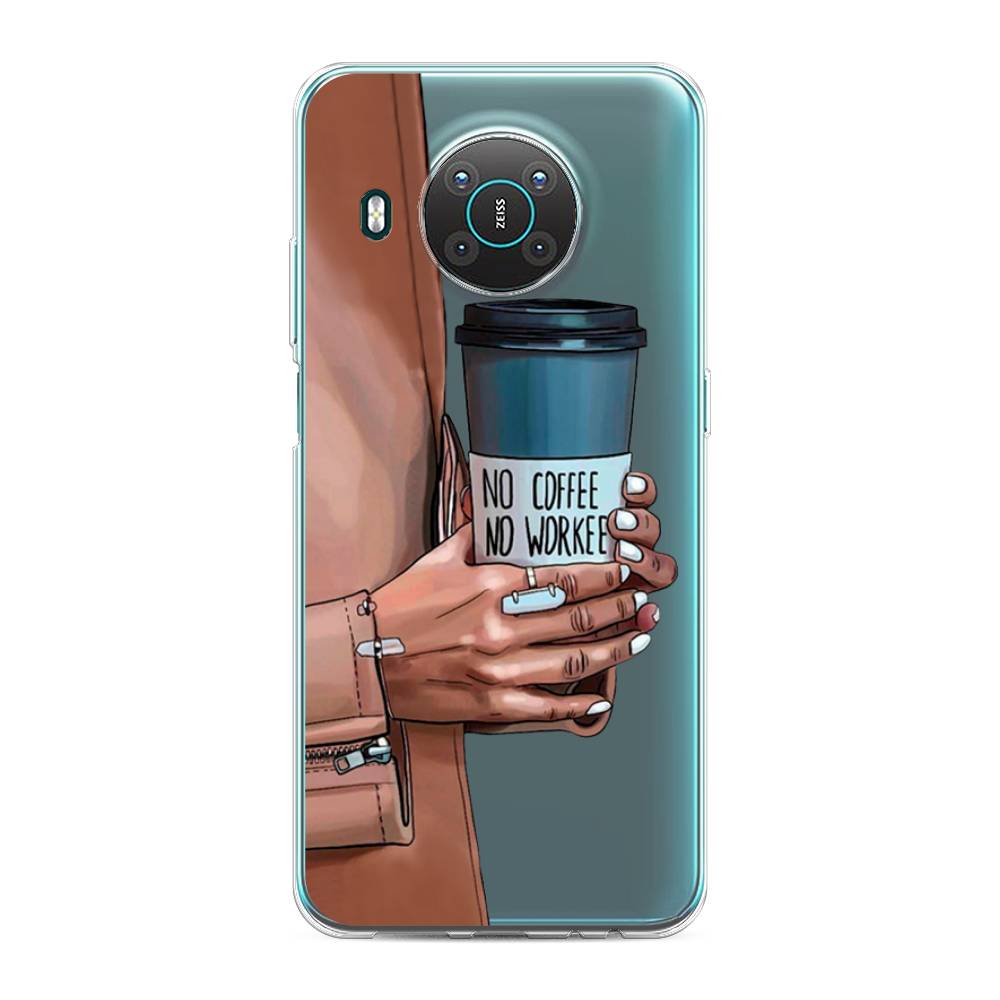 

Чехол Awog на Nokia X10 / Нокиа X10 "No coffee", Коричневый;серый, 124750-7