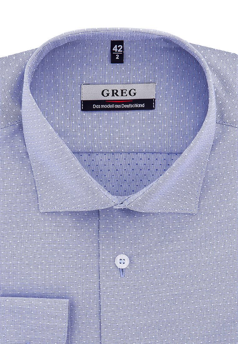 

Рубашка мужская Greg 01-00001374 синяя 38, Синий, 01-00001374