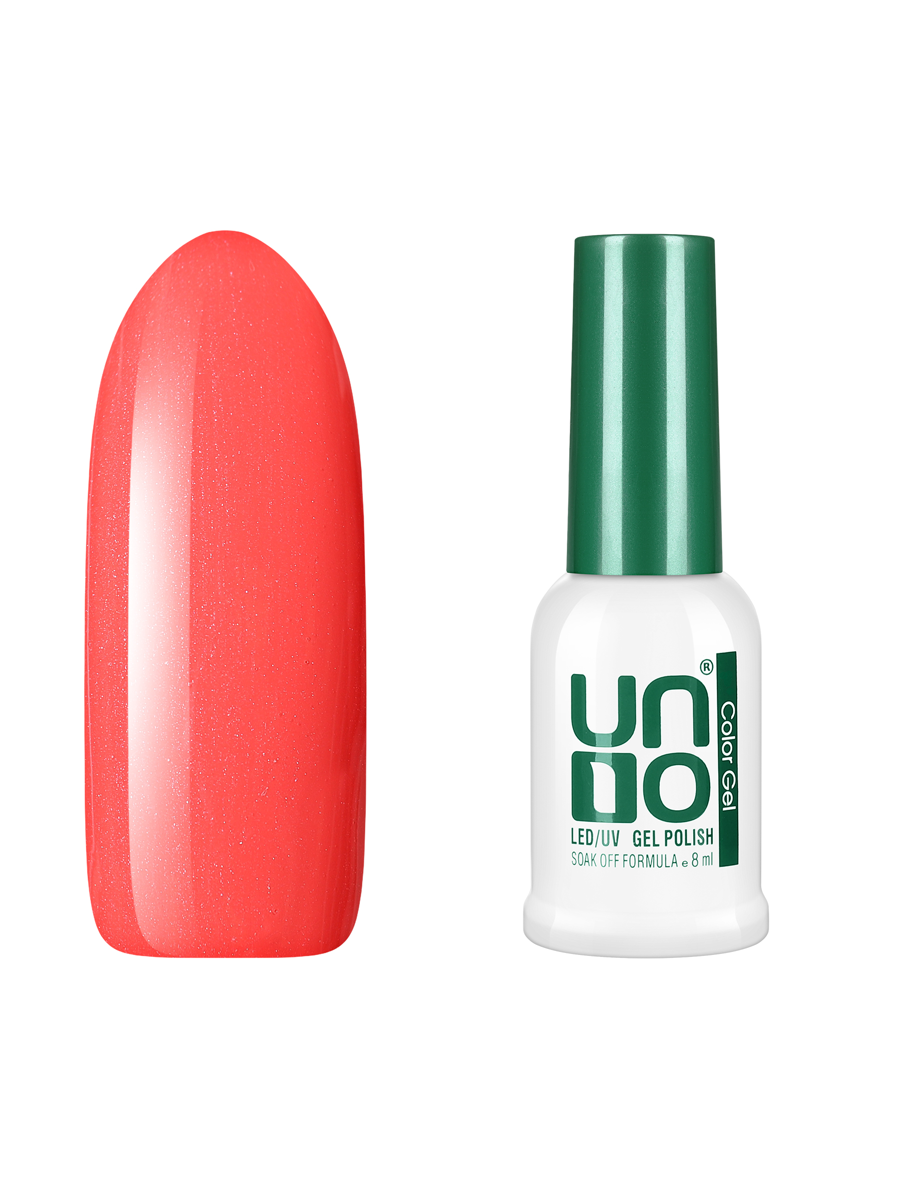 Гель лак для ногтей UNO для маникюра и педикюра, с блестками, пастельный, розовый, 8 мл