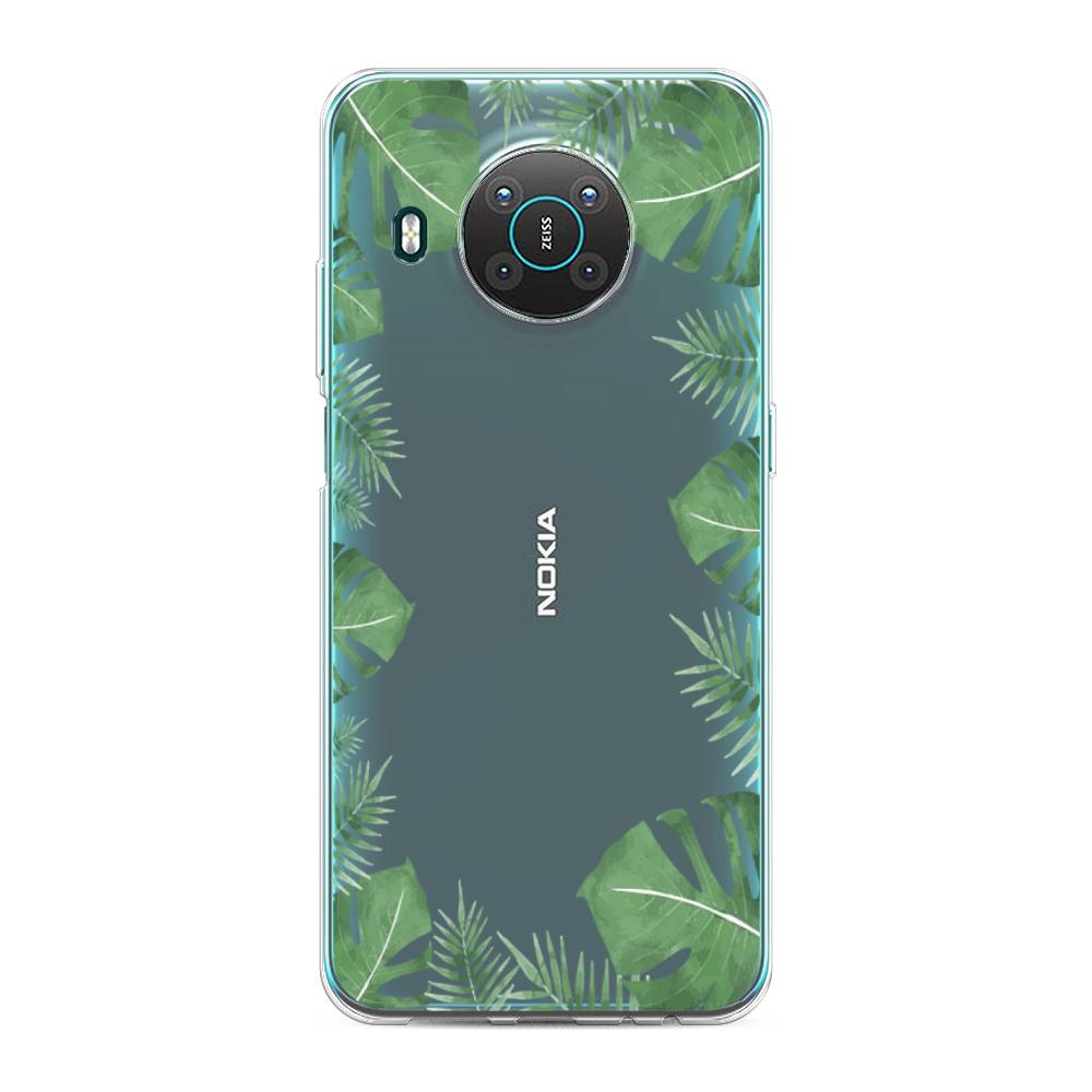 

Чехол Awog на Nokia X10 / Нокиа X10 "Листья папоротника рамка", Зеленый, 124750-8